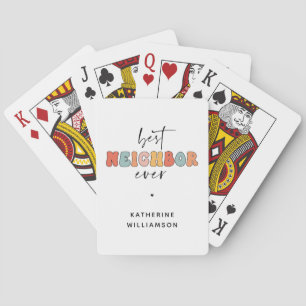 Personlig Retro Best granne någonsin cute Casinokort