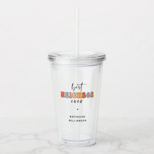 Personlig Retro Best granne någonsin cute Take Away Mugg