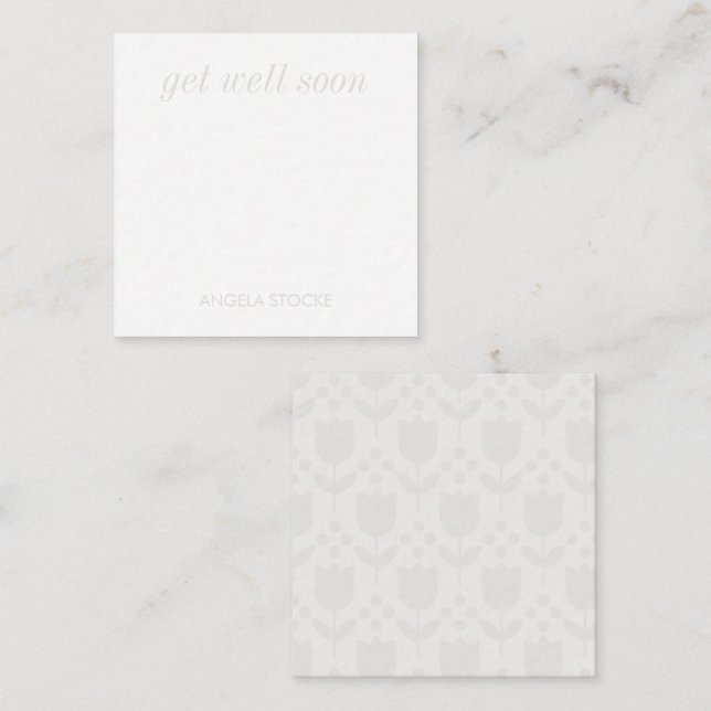 Personlig Retro Blomma Anteckningskort (Fram/baksida)