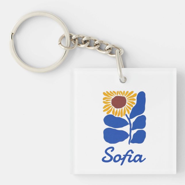 Personlig Retro Blomma Tusenskönas Anpassat Namn P (Framsidan)