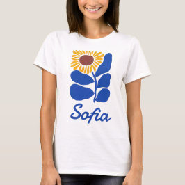 Personlig Retro Blomma Tusenskönas Anpassat Namn P T Shirt