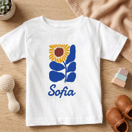 Personlig Retro Blomma Tusenskönas Anpassat Namn P T Shirt