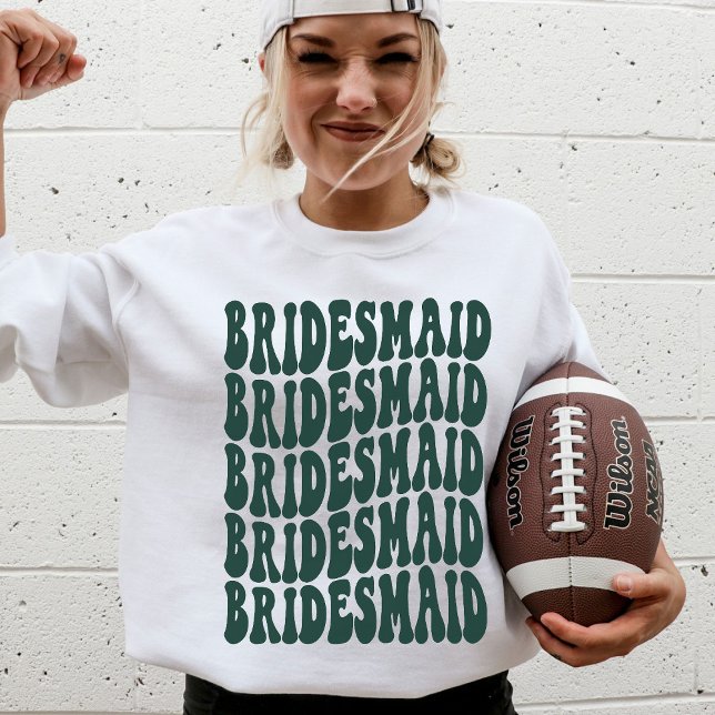 Personlig Retro Boho Emerald Grönt Bachelorette T Shirt (Skapare uppladdad)