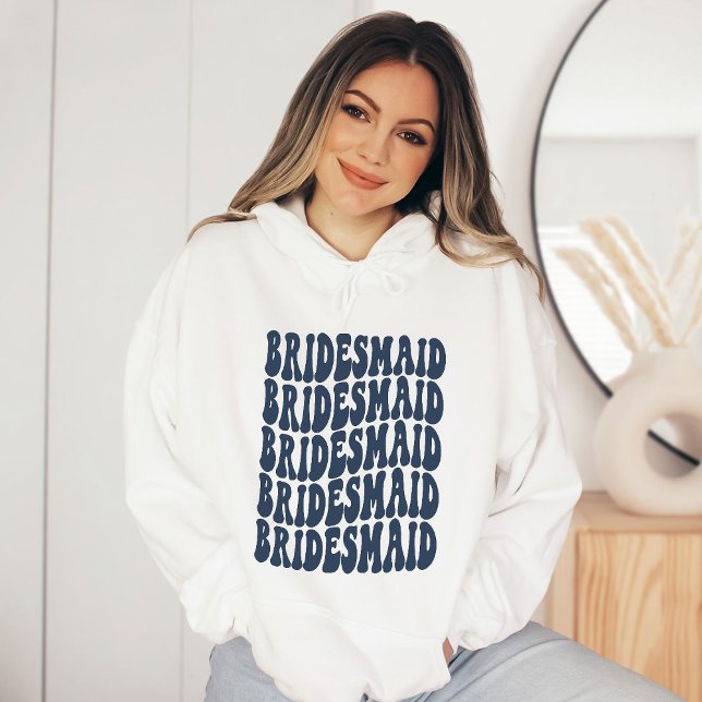 Personlig Retro Boho Navy Blue Bachelorette T Shirt (Skapare uppladdad)
