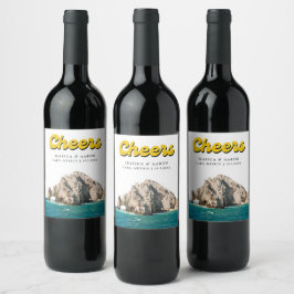 Personlig Retro Cabo Bröllop Vin-etikett Vinflaska Etikett