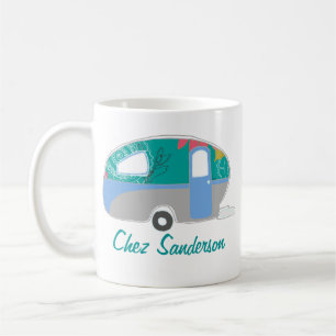 Personlig Retro Caravan Art Mugg