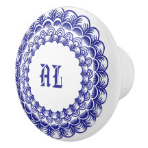 Personlig Retro Chinoiserie Blue and White