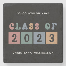 Personlig Retro Class of 2023 Studenten Cute Cute Stenunderlägg