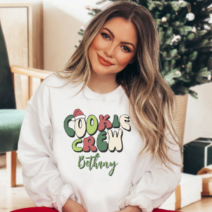 Personlig Retro Cookie Crew Julmatchande T Shirt