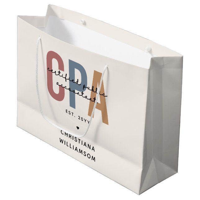 Personlig Retro CPA Auktoriserad Public Accountant (Framsidan Vinklad)