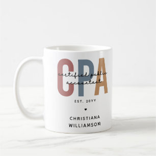 Personlig Retro CPA Auktoriserad Public Accountant Kaffemugg