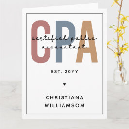 Personlig Retro CPA Auktoriserad Public Accountant Kort