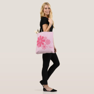 Personlig Retro Cute Rosa Flowers Tygkasse