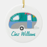 Personlig Retro Design Caravan Ornaments