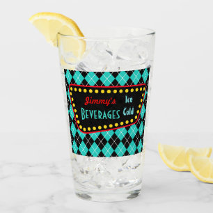 Personlig Retro Diner Glas Tumbler Present