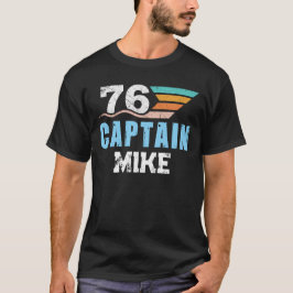 Personlig Retro Födelsedags Captain 76 T-Shirt