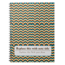 Personlig Retro Funky Orange-Teal