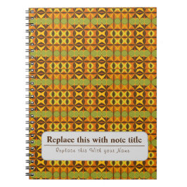Personlig Retro Funky Orange-Teal Anteckningsbok