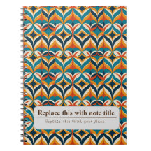 Personlig Retro Funky Orange-Teal