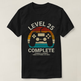Personlig Retro Gamer på 25:e Bröllop-årsdagen T Shirt