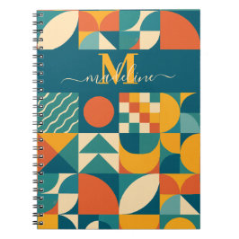 Personlig Retro Geometric Colorful Anteckningsbok