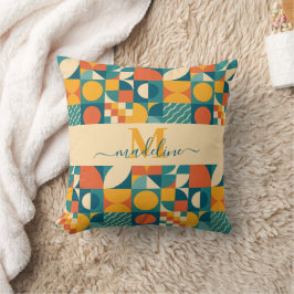 Personlig Retro Geometric Colorful Kudde