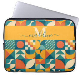 Personlig Retro Geometric Colorful Laptop Fodral