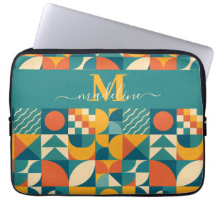 Personlig Retro Geometric Colorful Laptop Fodral