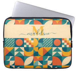Personlig Retro Geometric Colorful Laptop Fodral