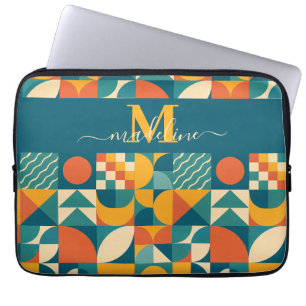 Personlig Retro Geometric Colorful Laptop Fodral