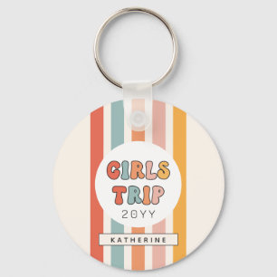 Personlig Retro Girls Resa Cute Girls Helg Nyckelring