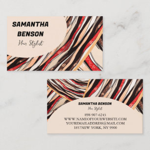 Personlig Retro Groovy 70s Psychedelic Visitkort