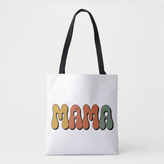 Personlig Retro Groovy Mama Mors Dag  Tygkasse (Framsida)