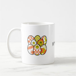 Personlig Retro Groovy Påskäggsmugg Kaffemugg