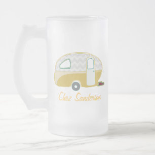 Personlig Retro Husvagn Ölglas Frostat Ölglas