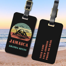 Personlig Retro Jamaica Bagagebricka