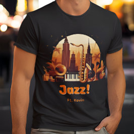 Personlig Retro Jazz stad T Shirt