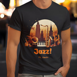 Personlig Retro Jazz stad T Shirt