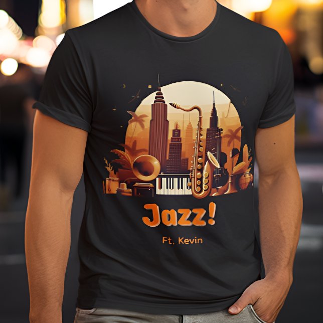 Personlig Retro Jazz stad T Shirt (Skapare uppladdad)