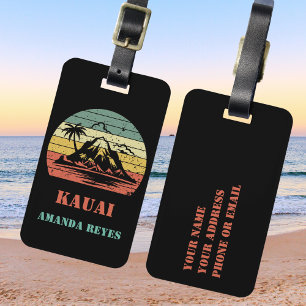 Personlig Retro Kauai Bagagebricka