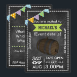 Personlig retro-krita-inbjudan för keg-fest inbjudningar<br><div class="desc">Trendig kritskive-inbjudan för ölfest från Party Peeps,  redo att anpassas till dina evenemangsspecifikationer. Alla designelement är helt anpassningsbara. Om du behöver hjälp med anpassningarna eller vill ha någon särskild personlig touch inkluderad i designen,  kontakta oss gärna (se "Fråga denna designer" nedan)</div>