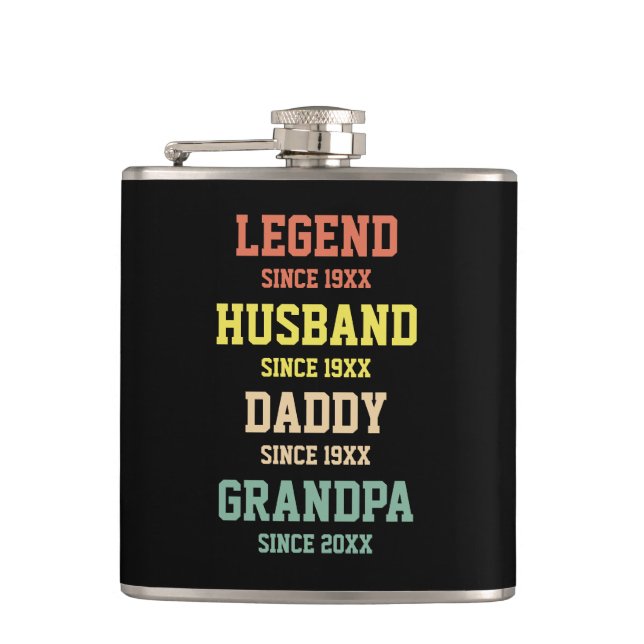 Personlig Retro Legend Make pappa Grandpa Fickplunta (Framsidan)