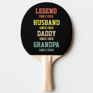 Personlig Retro Legend Make pappa Grandpa Pingisracket