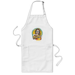 Personlig Retro Mamma art (17) Long Apron Långt Förkläde