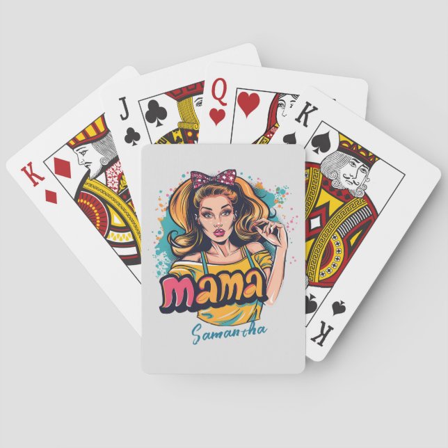 Personlig Retro Mamma artikel 10 Casinokort (Baksidan)