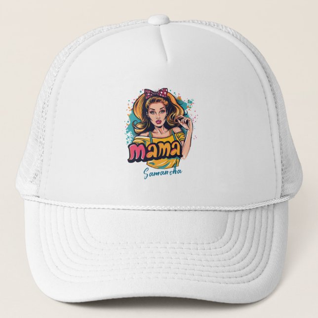 Personlig Retro Mamma artikel 10 Keps (Framsida)