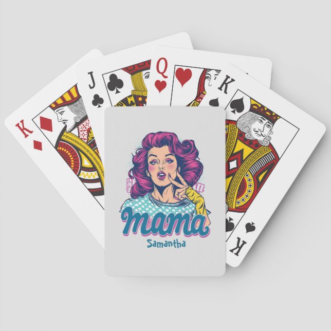 Personlig Retro Mamma artikel 11 Casinokort (Baksidan)