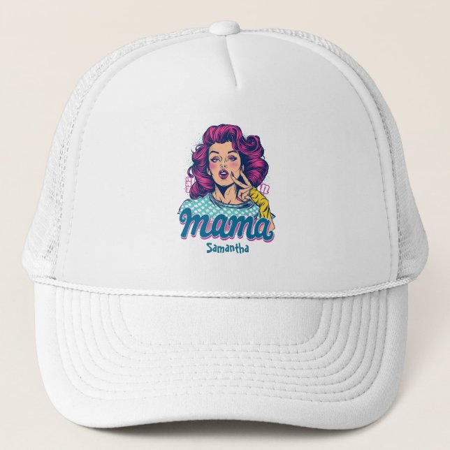 Personlig Retro Mamma artikel 11 Keps (Framsida)