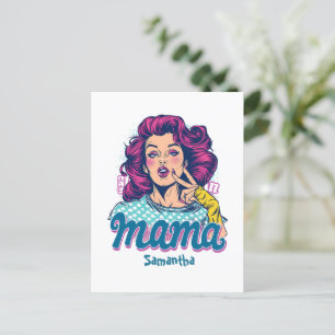 Personlig Retro Mamma artikel 11 vykort