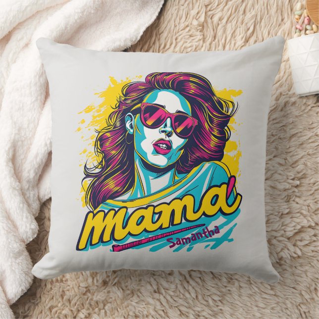 Personlig Retro Mamma artikel 12 Kudde (Filt)
